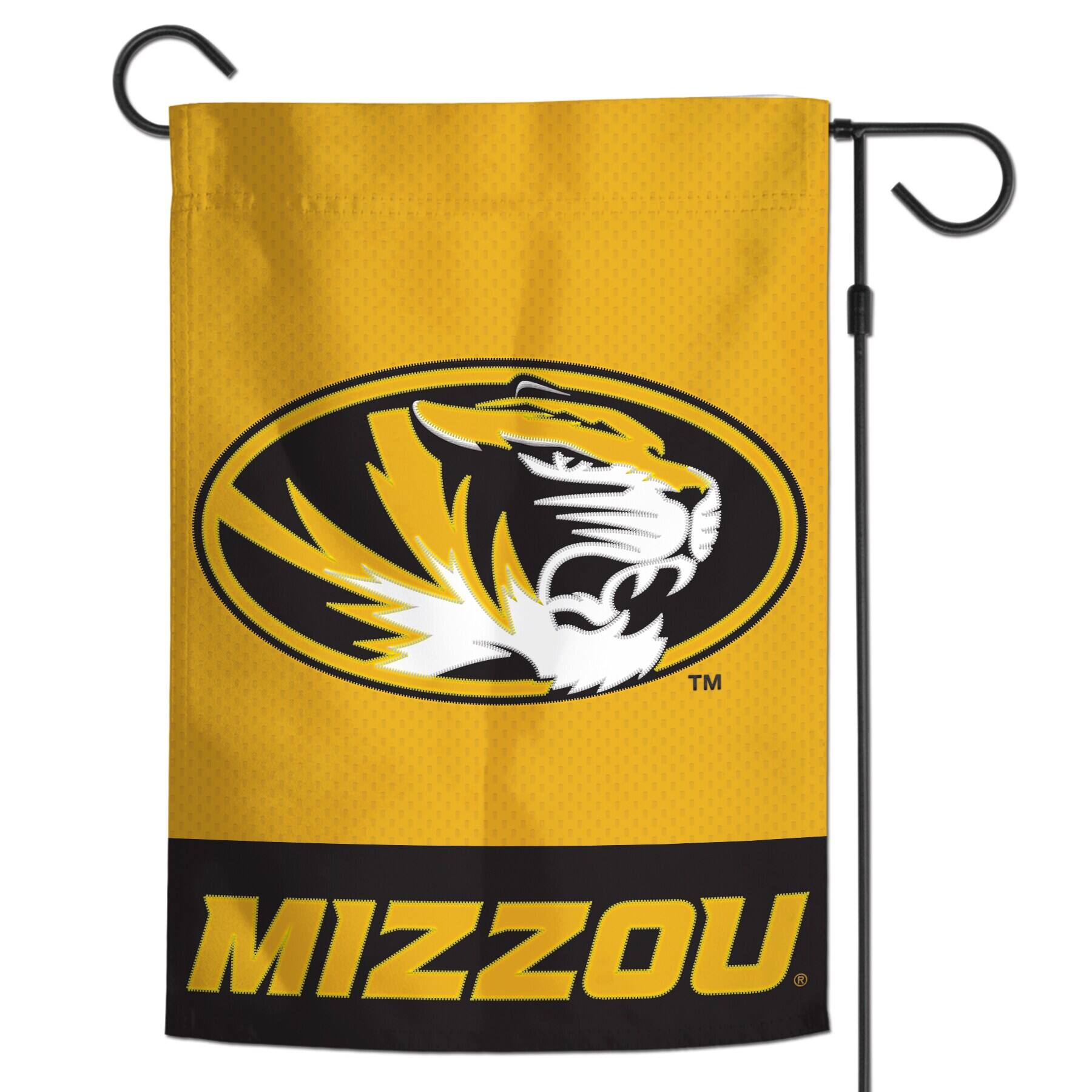 Alt View 1. WinCraft - Missouri Tigers 12" x 18" Applique Garden Flag - Multicolor.