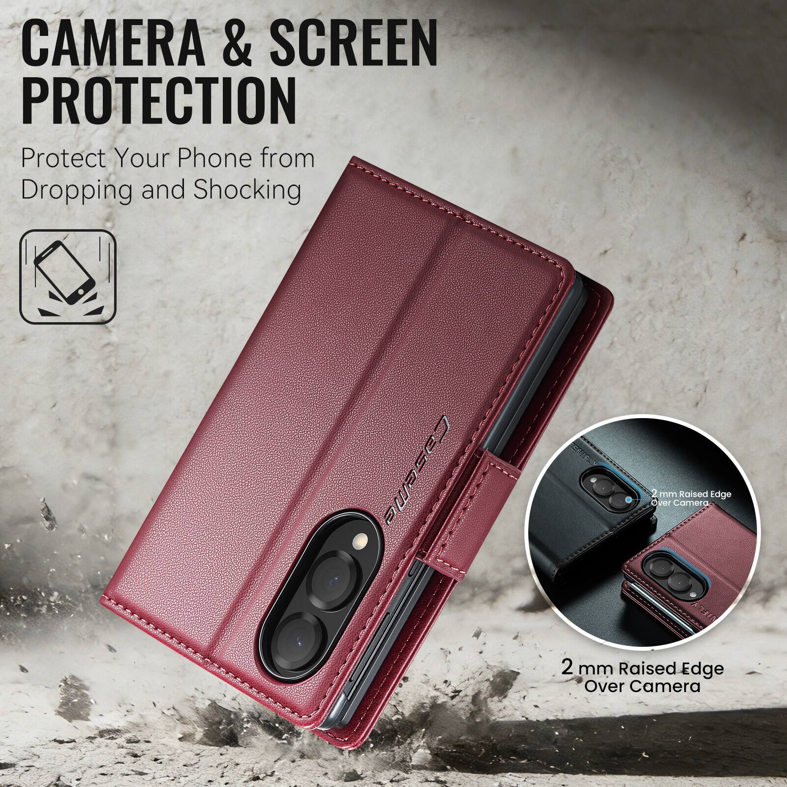 CAMERA & SCREEN PROTECTION  
Protect Your Phone from Dropping and Shocking  

2 mm Raised Edge Over Camera