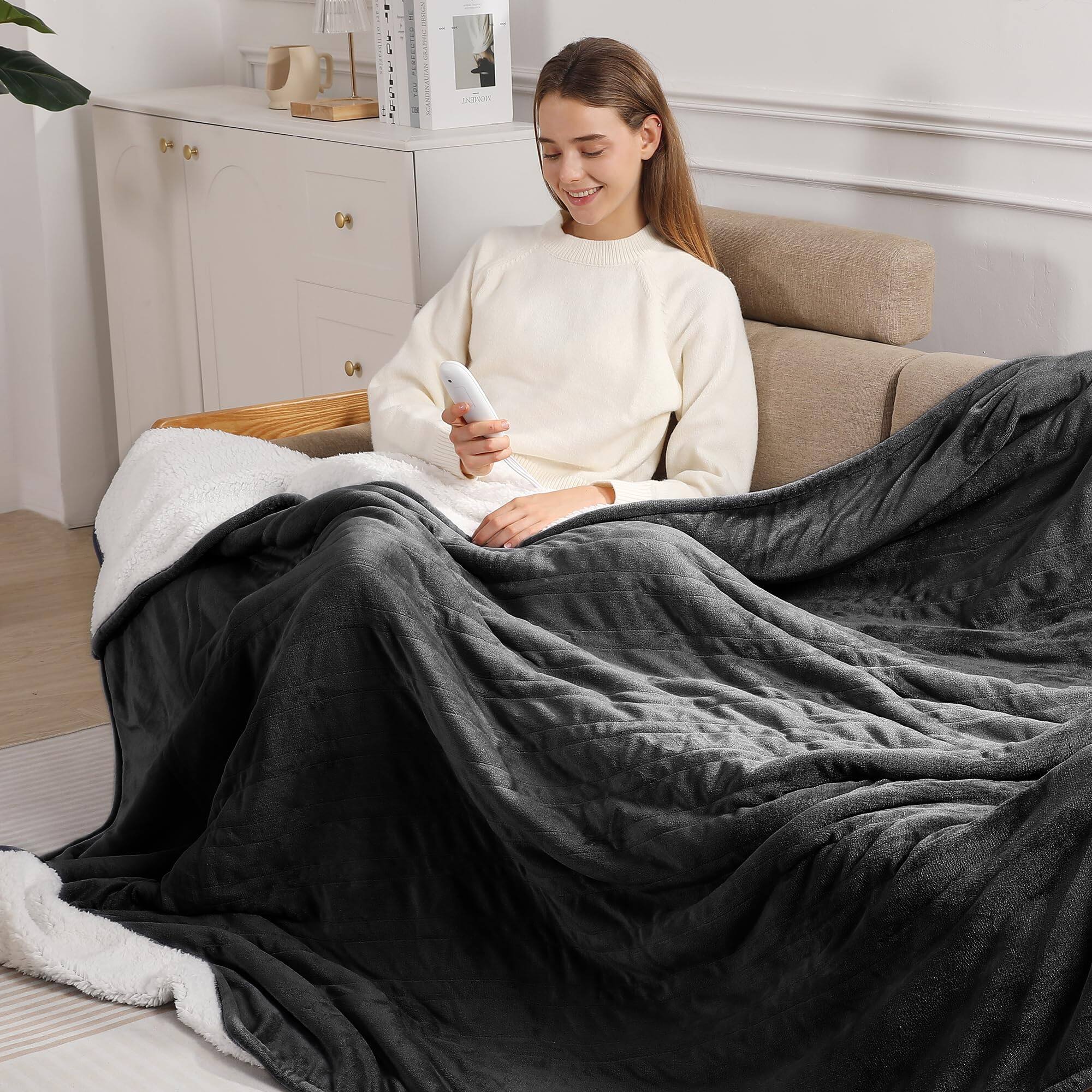 01-charcoal Grey Twin 62" x 84"