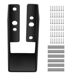 VEVOR - Concealed Joist Hanger, 2"x4" Outdoor Accent Concealed-Flange,Pack of 24 Concealed Joist Bracket,Q235 Steel Plate Powder - Black