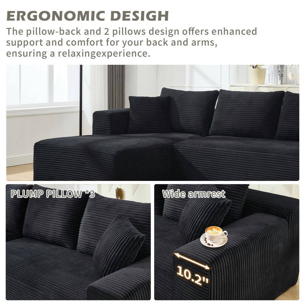 ERGONOMIC DESIGN  
The pillow-back and 2 pillows design offers enhanced support and comfort for your back and arms, ensuring a relaxing experience.

PLUMP PILLOW *3

Wide armrest  
10.2"