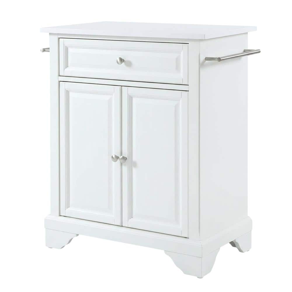 Crosley Furniture - Lafayette Stone Top Portable Kitchen Island/Cart - White price history on PriceWatchPro