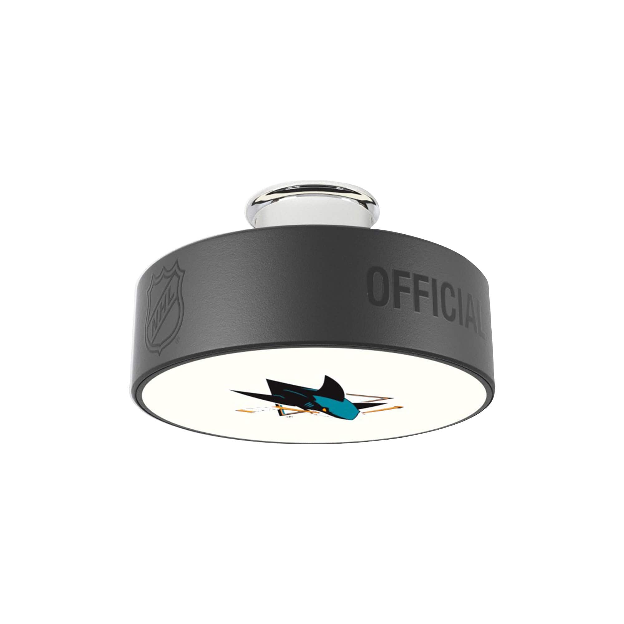Ultimate Hockey Fans - San Jose Sharks Primary Logo Hockey Puck Light - Multicolor