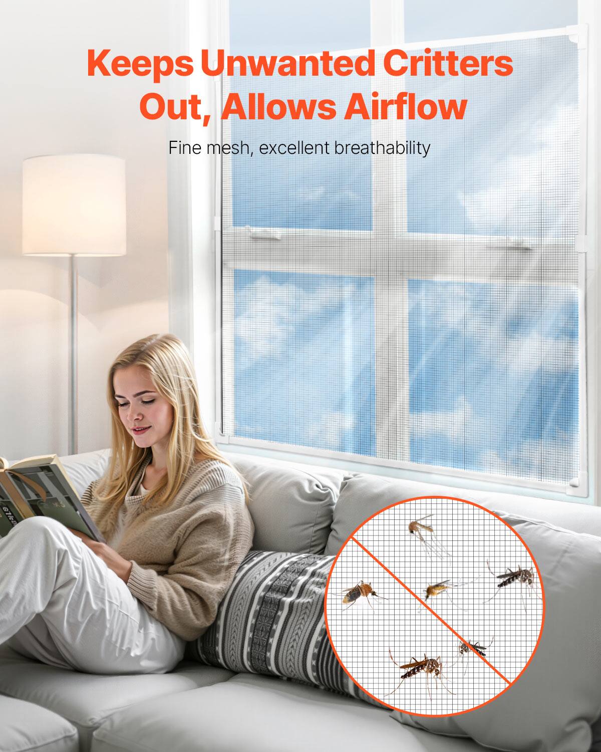 Keeps Unwanted Critters Out, Allows Airflow  
Fine mesh, excellent breathability