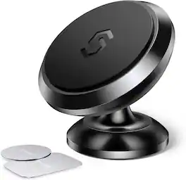 Syncwire - Magnetic Car Phone Holder for Dashboard, 360° Adjustable Aluminum Stick-On Mount - Black