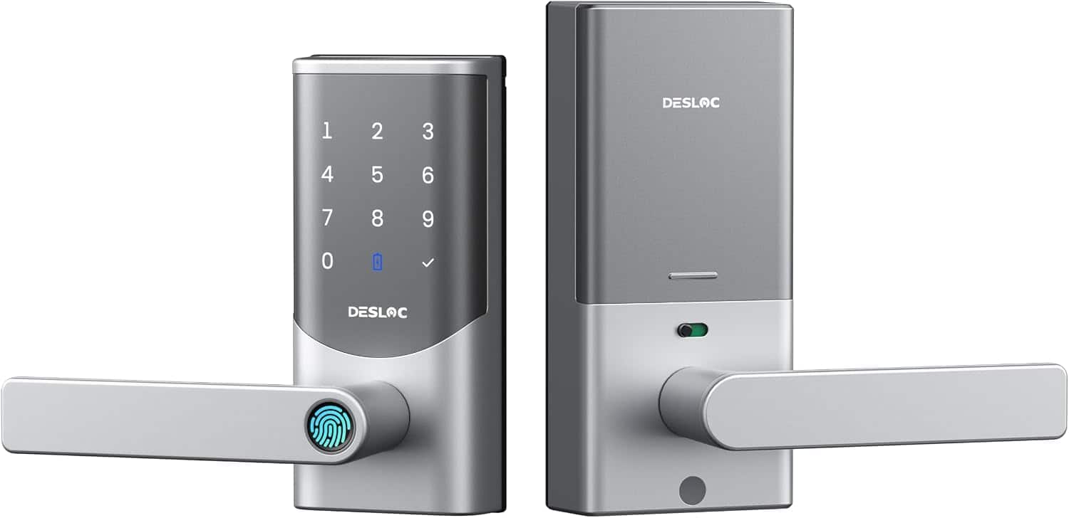 DESLOC - K221 Fingerprint Smart Lever Lock, Built-in WiFi, 16-Month Battery, 15000mAh Rechargeable Battery, Silver price history on PriceWatchPro