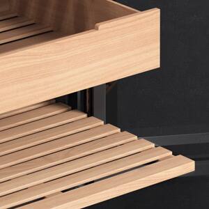 Alt View 4. KingChii - 48L Cigar Humidor with Temperature Control, Spanish Cedar Shelves and Hygrometer(350 Capacity) - Black.