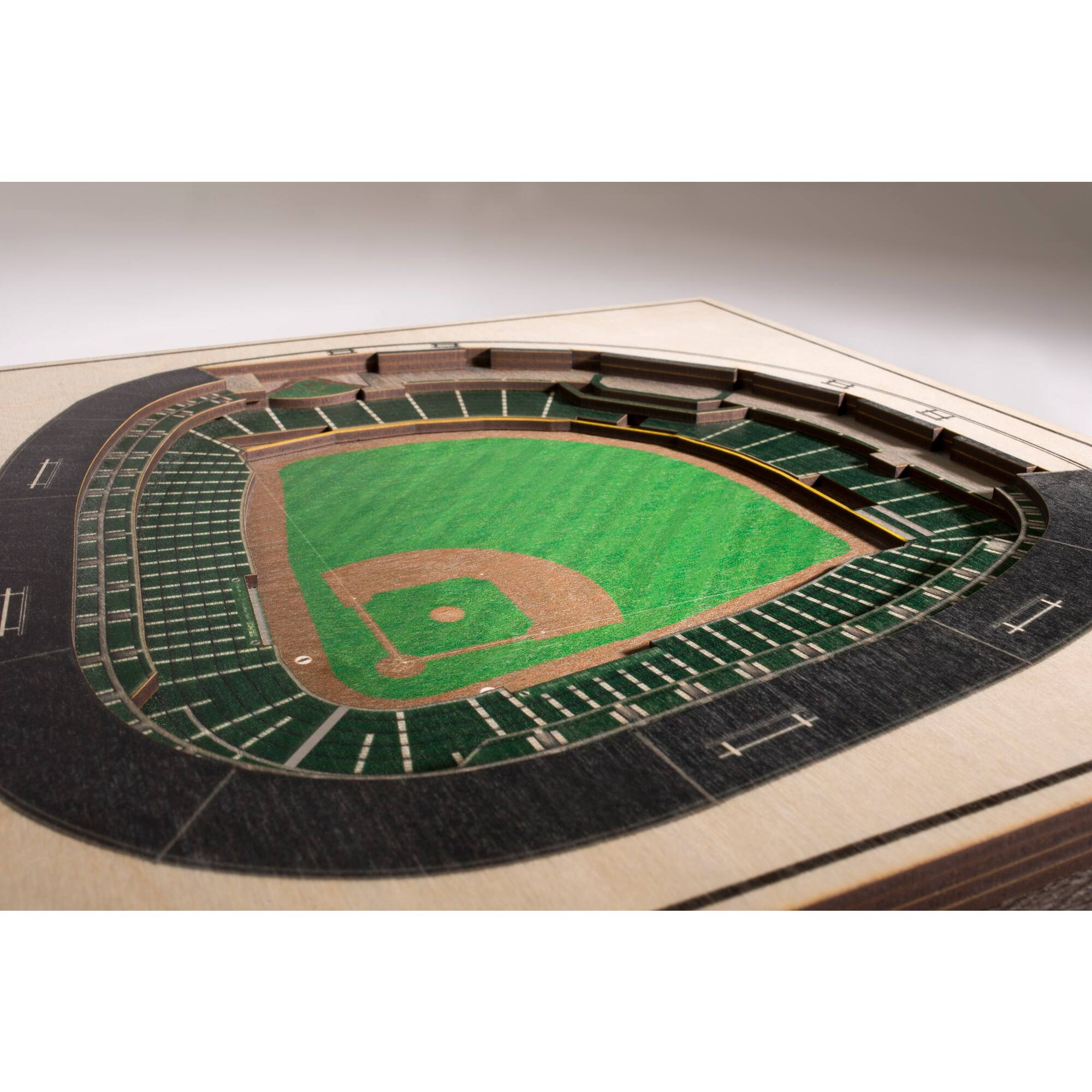 Alt View 2. YouTheFan - Chicago White Sox 17'' x 13'' 5-Layer 3D StadiumViews Wall Art - Brown.
