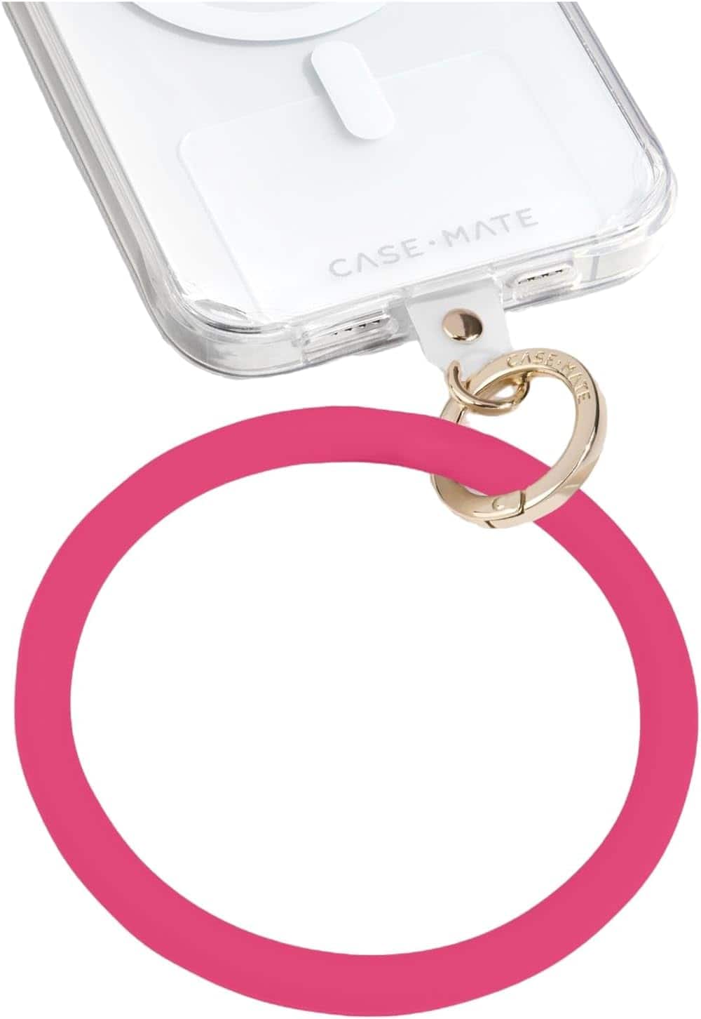 Case-Mate - Phone Bangle - Silicone & Zinc Alloy Wristlet for Android & iPhone - Fuchsia Pink