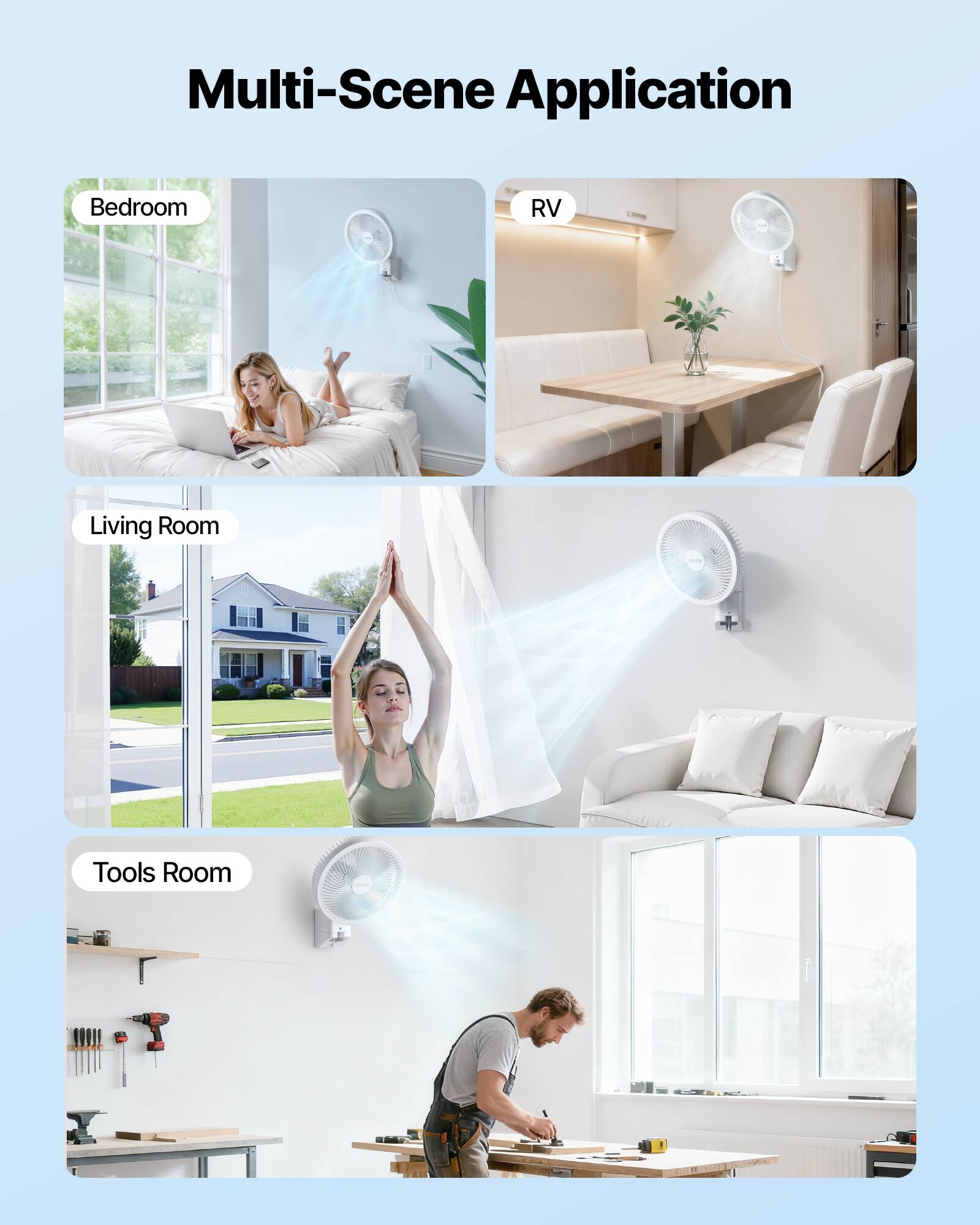 Multi-Scene Application

- Bedroom
- RV
- Living Room
- Tools Room