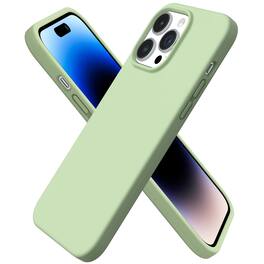 Ornarto - Designed for iPhone 14 Pro Max Case 6.7", Slim Liquid Silicone Full Covered Protective Cover - Matcha