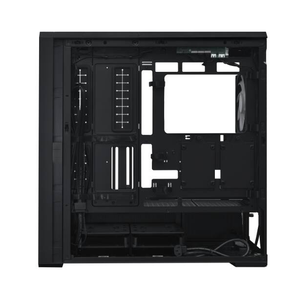 Left. Lian Li - Lian Li LANCOOL 217 INF Black, Mid-Tower ATX Case w/ 3 Fans, Mirror Panel - Black (LAN217INFX) - Black.