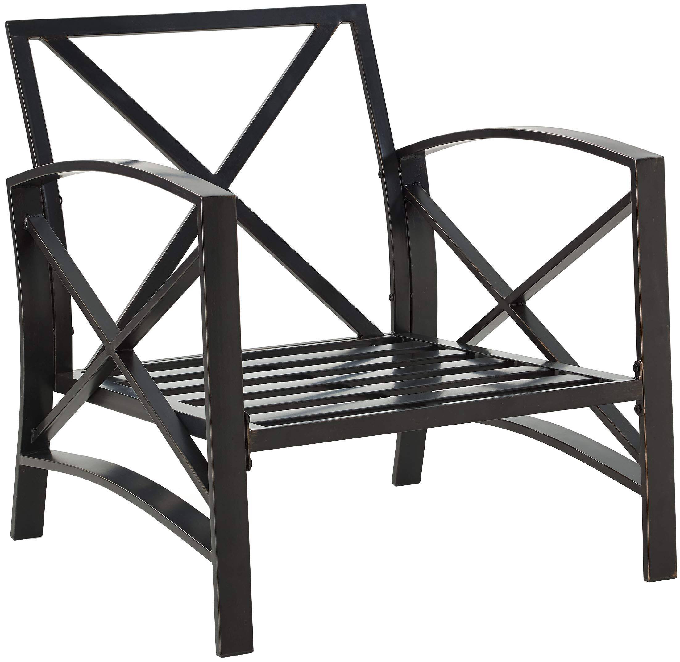 Alt View 2. Crosley Furniture - Kaplan Outdoor Chair - Oatmeal.