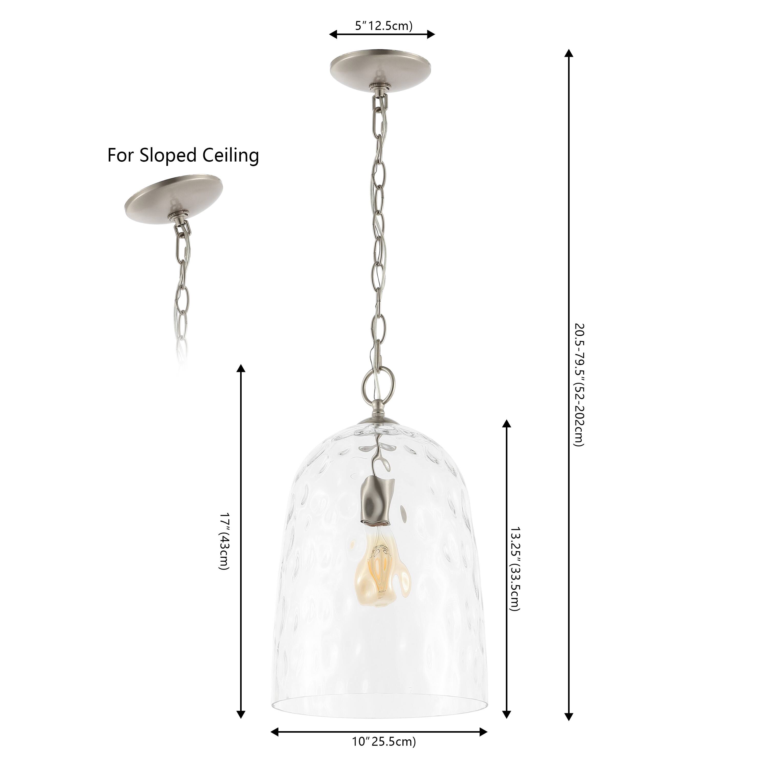 5" (12.5cm) For Sloped Ceiling  
17" (43cm)  
13.25" (33.5cm)  
20.5-79.5" (52-202cm)  
10" (25.5cm)