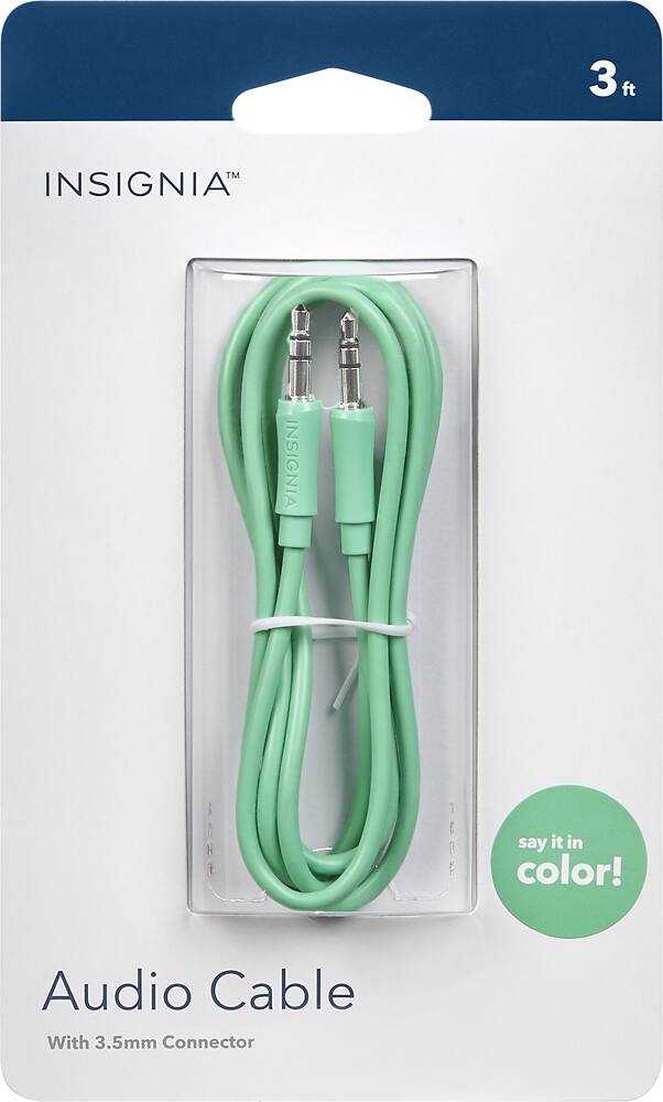 Best Buy Insignia™ 3' 3.5mmto3.5mm Stereo Audio Cable Sea Green NSAUX4