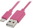Insignia™ - Apple MFi Certified 3' Lightning-to-USB Type A Charge-and-Sync Cable - Hot Pink - Larger Front