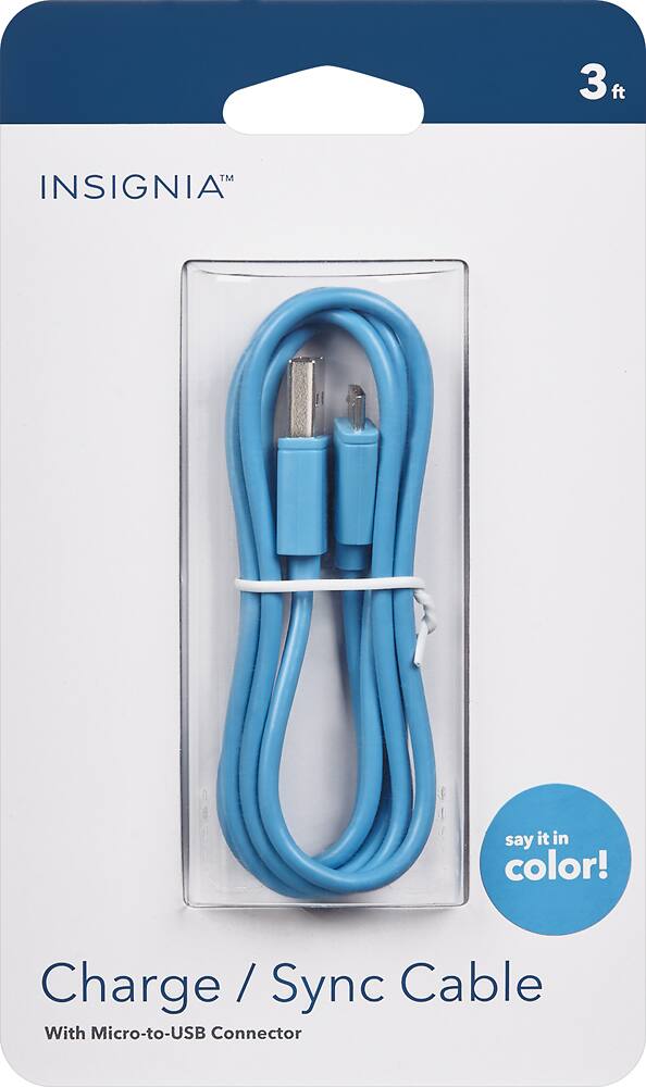 Best Buy: Insignia™ 3' Micro USB-to-USB Type A Charge-and-Sync Cable ...