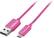 Front. Insignia™ - 3' Micro USB-to-USB Type A Charge-and-Sync Cable - Hot Pink.
