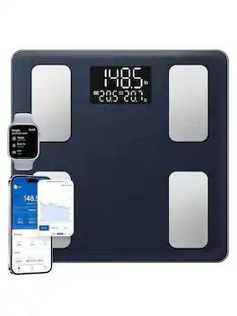 Stamp n Camp - Digital scale tempered glass platform, BMI tracking perfect for weight management, Digital Display, with Auto-On-Off - smart scale
