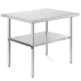 KUTLER - NSF Commercial Stainless Steel Table for Kitchen Prep and Work - Silver