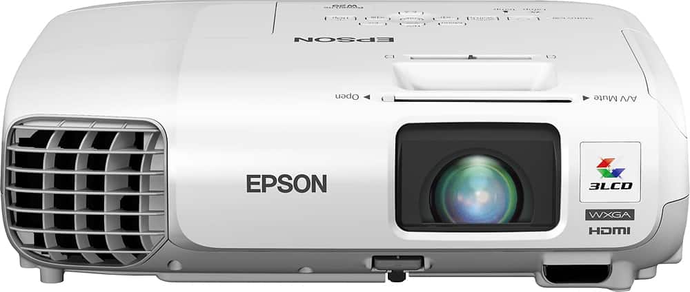 Front. Epson - PowerLite 720p 3LCD Projector - White.