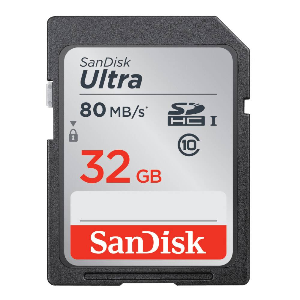 SanDisk  
Ultra  
80 MB/s*  
32 GB  
SDHC I  
10  
SanDisk