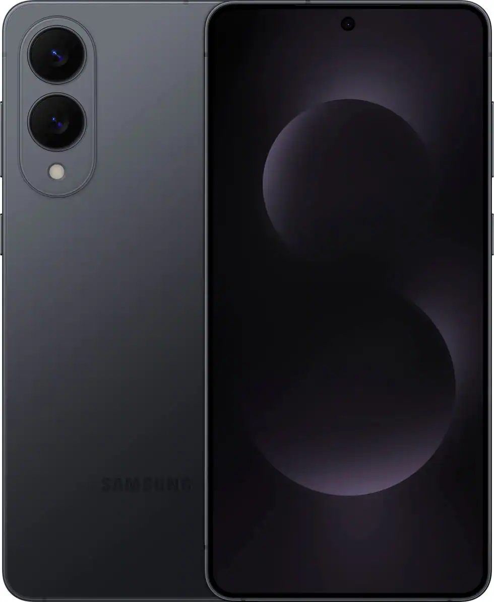 Front. Samsung - Galaxy S25 Edge 256GB - Titanium Jet Black.