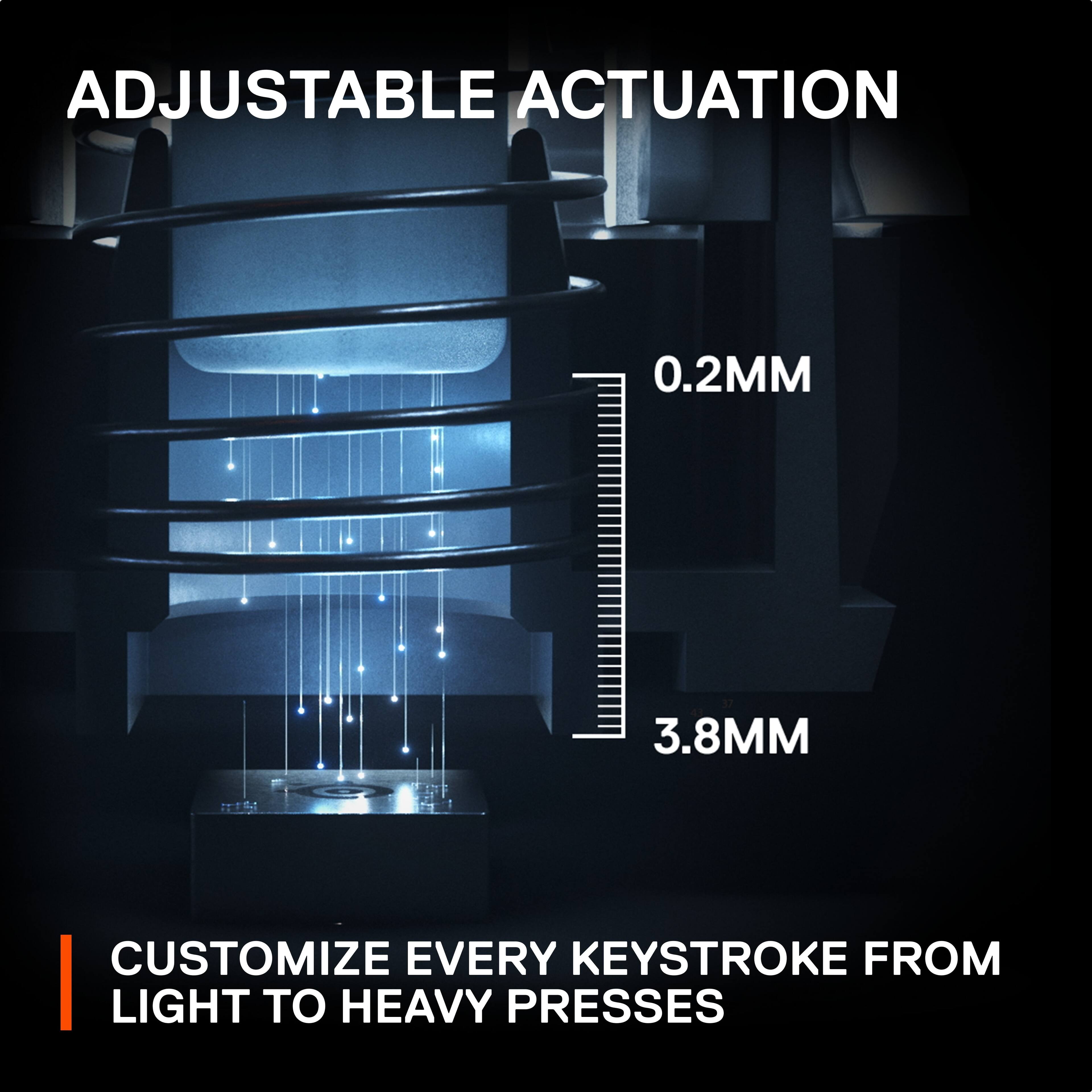 Adjustable Actuation: Customize Every Keystroke from Light to Heavy Presses.