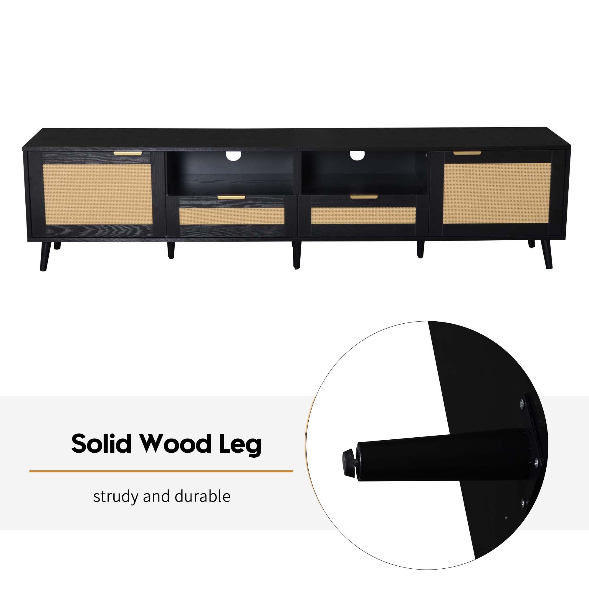 Solid Wood Leg  
sturdy and durable