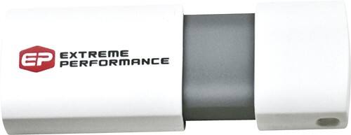 Front Standard. EP Memory - 4 GB USB 2.0 Flash Drive - White.