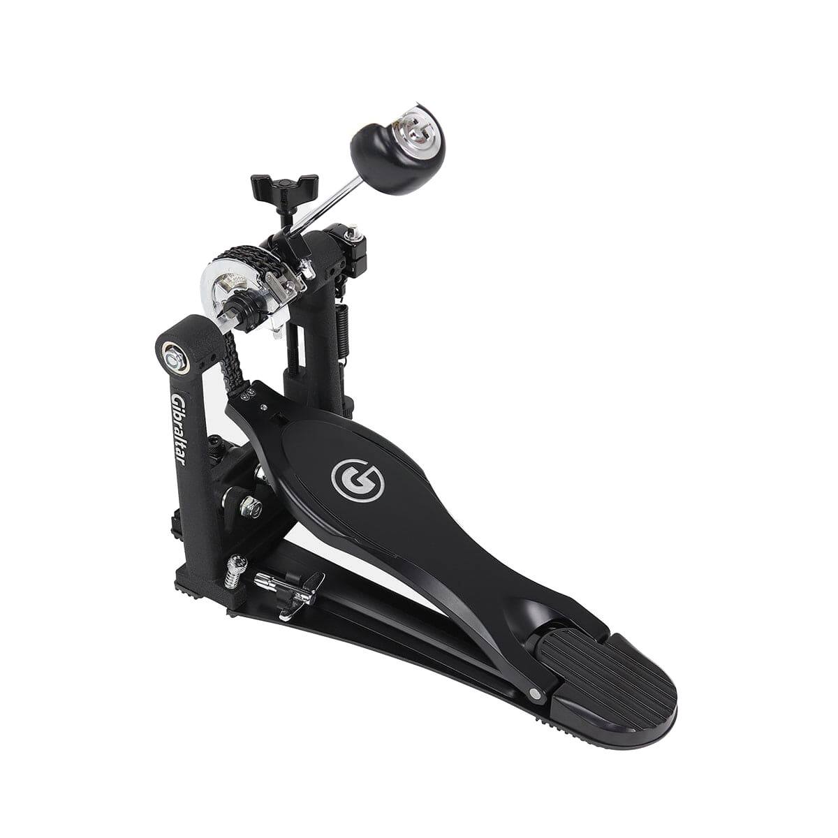Alt View 2. Gibraltar Hardware - 9000 Series Stealth Bass Drum Pedal, Single Pedal with Independent Beater Angle & Footboard Height Adjustments.