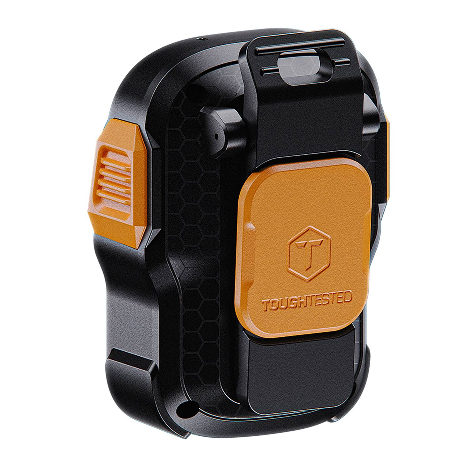 Left. ToughTested - Toughtested Tt-sp-mcom Magna Comm Wearable Bluetooth Speaker With Microphone, Tt-sp-mcom - Black.