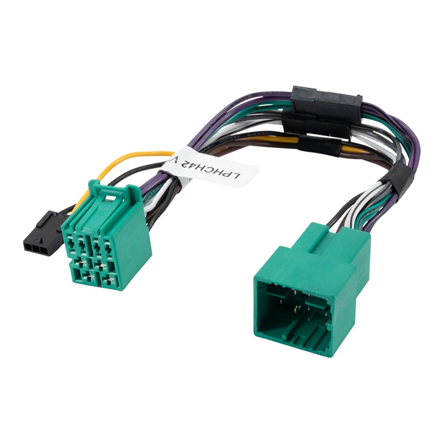 Angle. PAC - LPHCH42 12-Pin T-Harness, 2021–2024 Chrysler, Non-Amplified - Multicolor.
