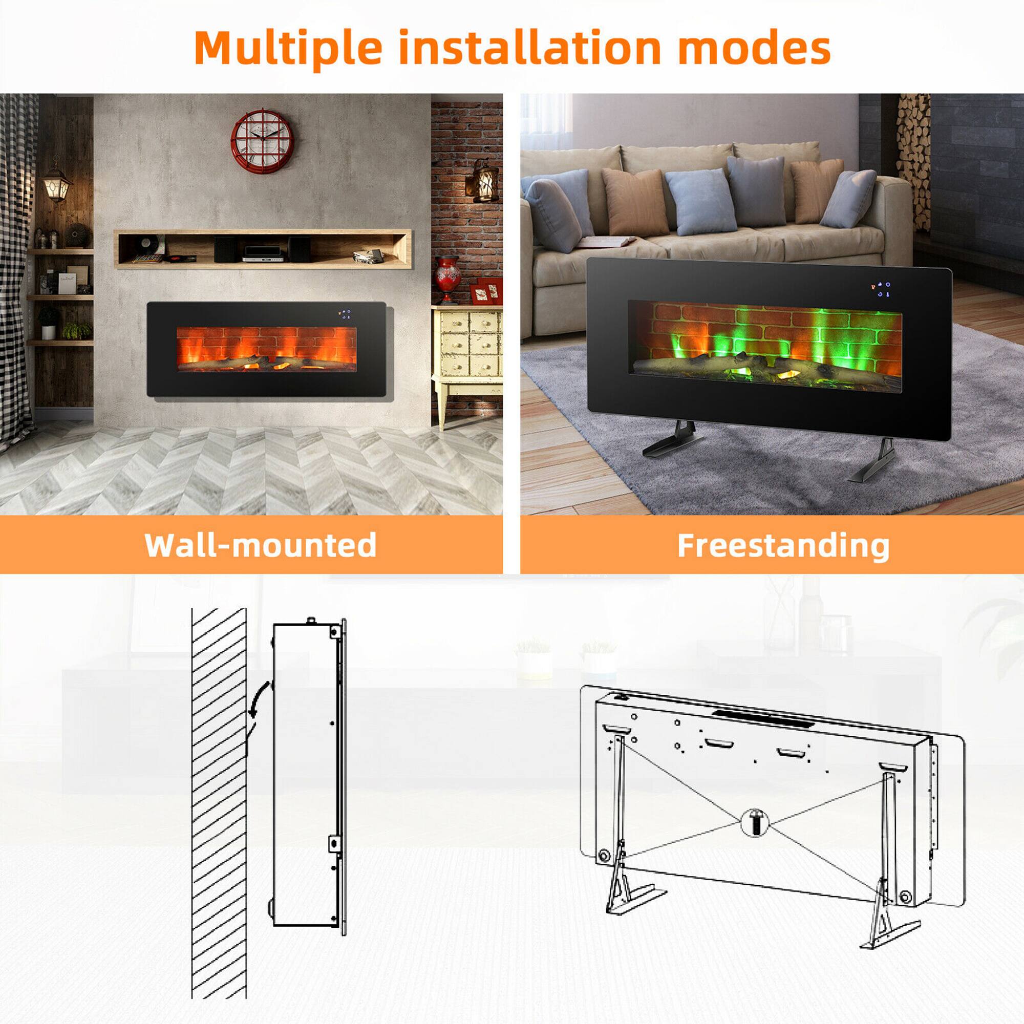 Multiple installation modes

Wall-mounted

Freestanding
