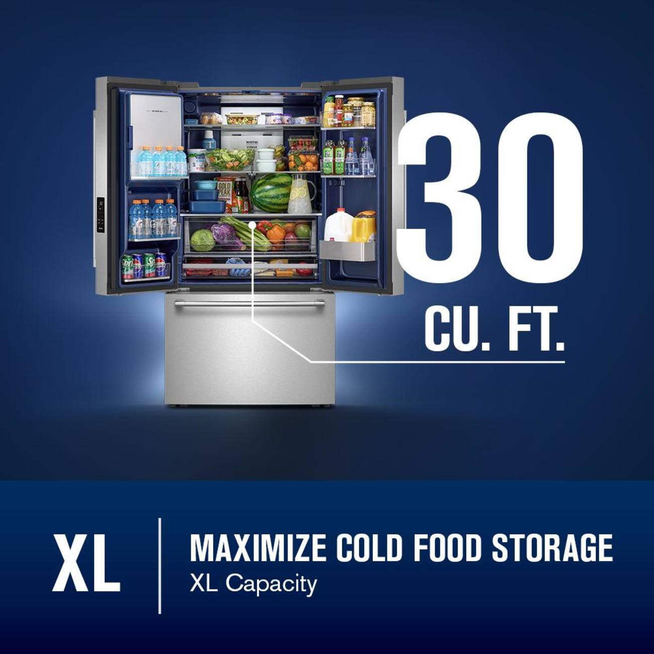 GOLD FAR UPE 6 30 CU. FT. XL MAXIMIZE COLD FOOD STORAGE XL Capacity