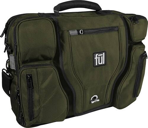 Angle Standard. fūl - Fearless Laptop Messenger Bag - Military Green.