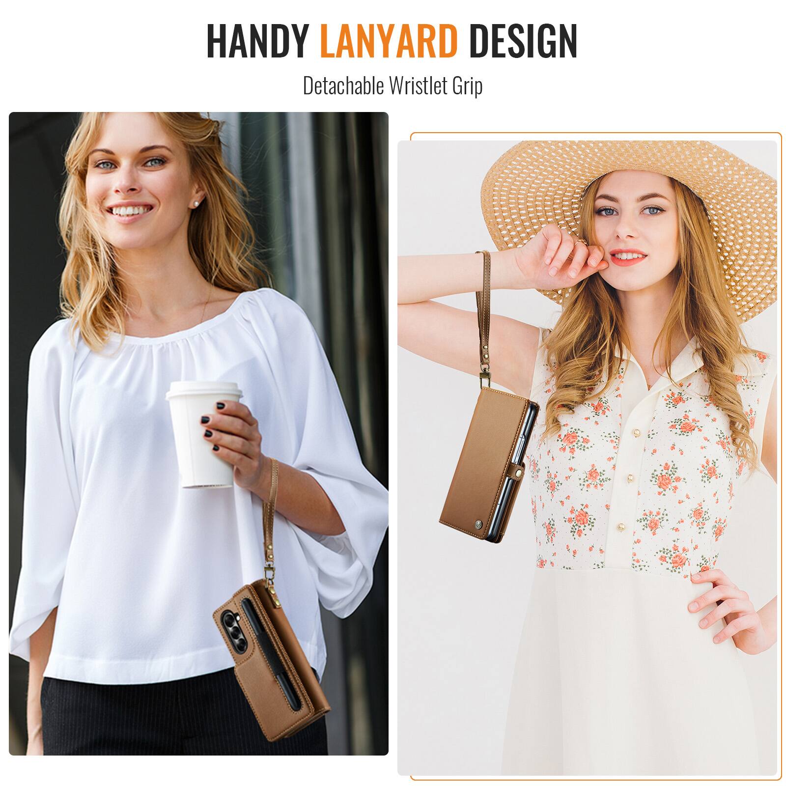 HANDY LANYARD DESIGN  
Detachable Wristlet Grip