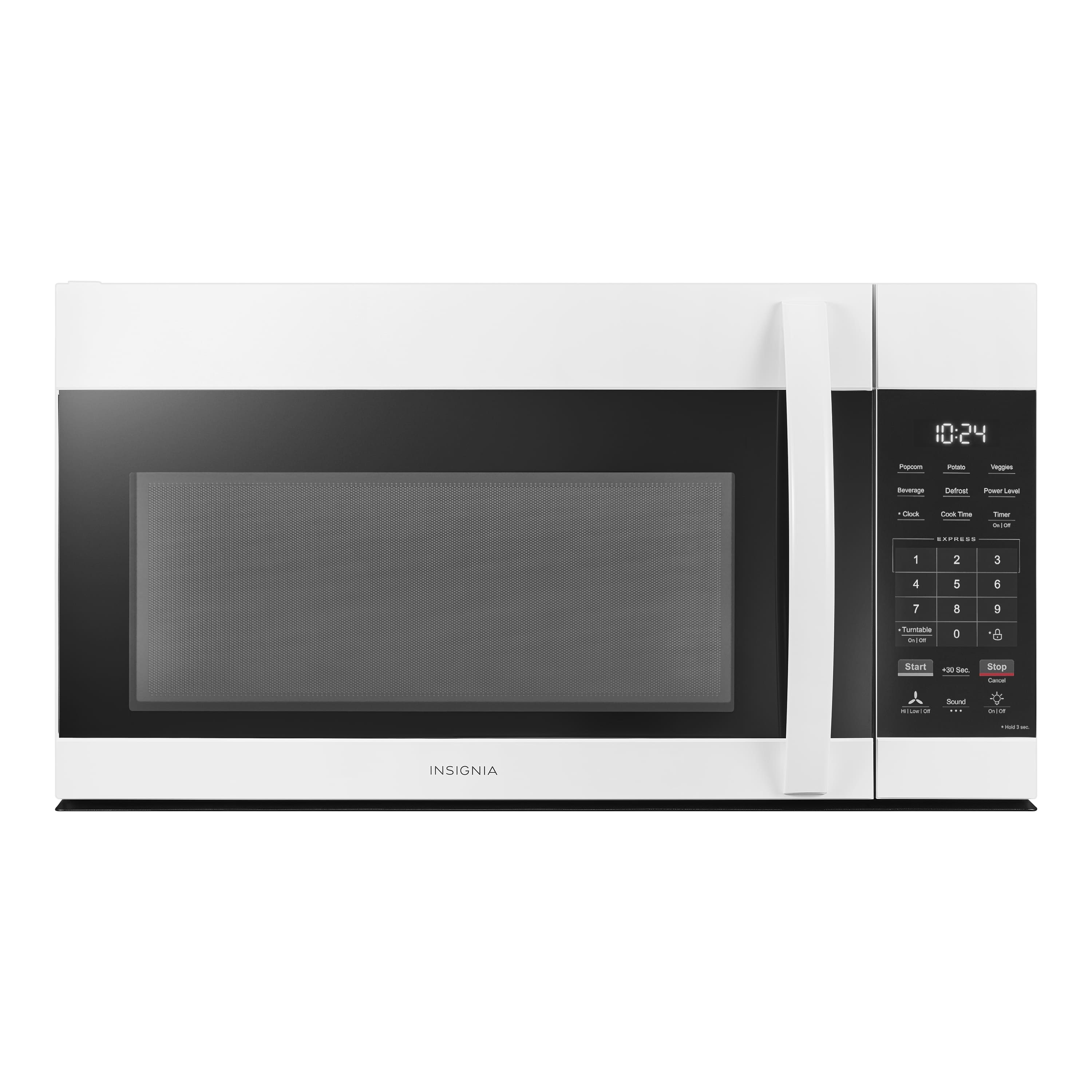 Insignia™ - 1.7 Cu. Ft. Over-the-Range Microwave with 2-Stage Cooking - White - Front_Zoom