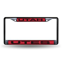Rico Industries - Utah Utes Black Metal Laser Cut License Plate Frame - Multi