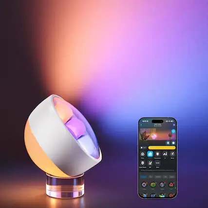 16:01 2
a 5G
:
Table Lamp - Connected
Ine
100%
Color
Scene Summon
Maic
Spice
OPY
SIN
Delay diving nike BOOKS . serviel SCHIM.
Festival
ON
Seep
Rainbow
Asequi
Hommy