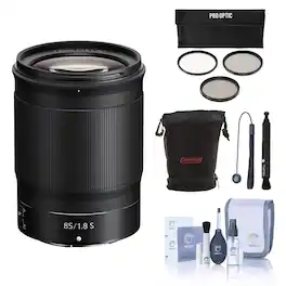 Bundle - NIKKOR Z 85mm f/1.8 S Lens for Nikon Z, with 67mm Filter Kit, Soft Lens Case, Lens Cleaner, Cleaning Kit,