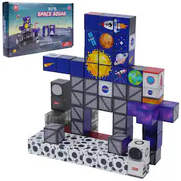 USA Toyz - Blocchi Space Squad Magnetic Block Set 84 units - Multicolor