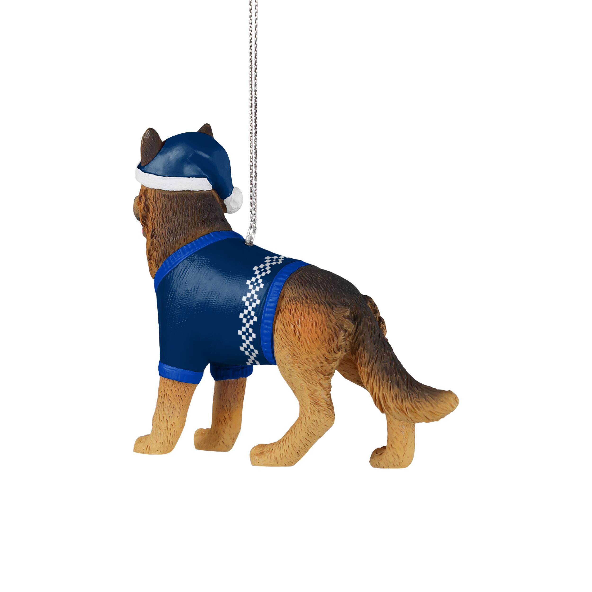Alt View 1. FOCO - BYU Cougars German Shepherd Ornament - Multicolor.
