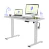 Front. FlexiSpot - FlexiSpot E2 48''W Electric Adjustable Standing Desk Chipboard, White/White - White.