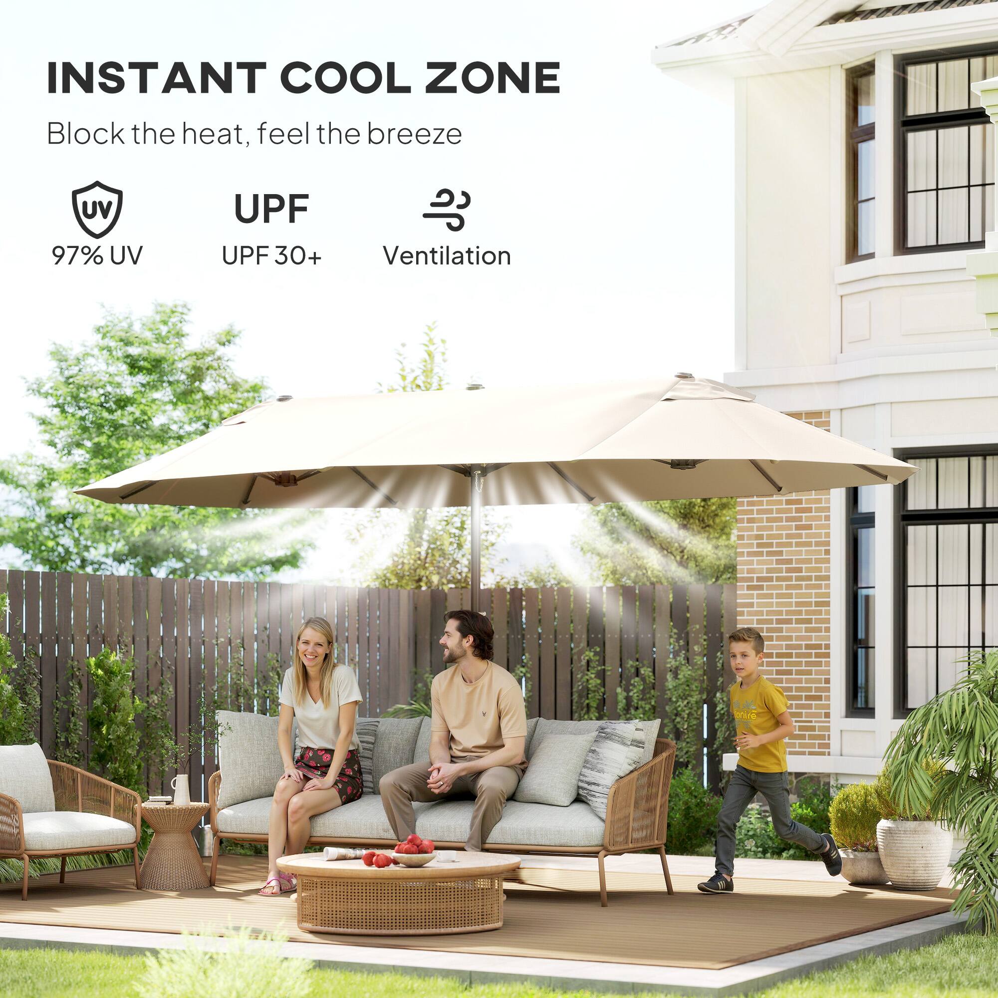 INSTANT COOL ZONE  
Block the heat, feel the breeze  

97% UV  
UPF 30+  
Ventilation