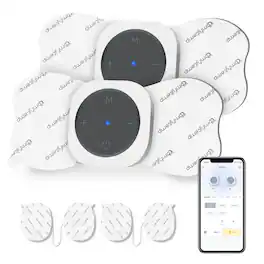 Comfytemp - Wireless TENS Unit Muscle Stimulator, Portable Electrode Massager with 30 Modes for Pain Relief & Workout Recovery - White