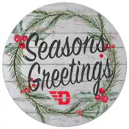 Jardine - Dayton Flyers 20'' x 20'' Season's Greetings Circle - White