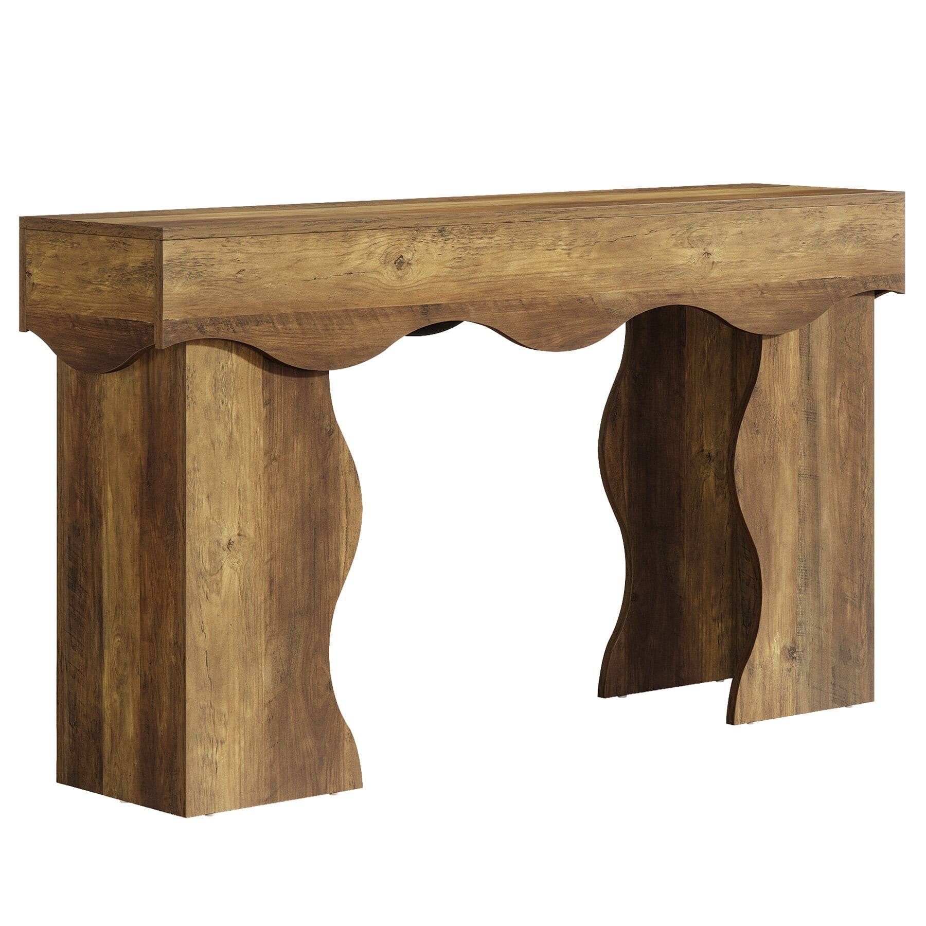 Angle. Kadyn - Kadyn Wooden Console Table, Entryway Table, Minimalist Sofa Table for Living Room, Brown - Brown.