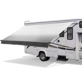 VEVOR - Manual RV Awning Complete Kit, 20.12FT Retractable RV Awning with Aluminum Alloy Frame & Waterproof PVC Fabric - Gradient Black