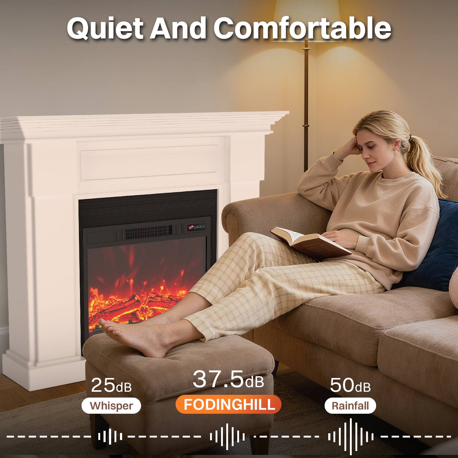 Quiet And Comfortable

25dB Whisper

37.5dB FODINGHILL

50dB Rainfall